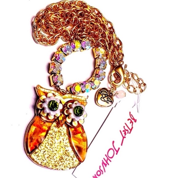 New Betsey Johnson owl necklace - Picture 4 of 14